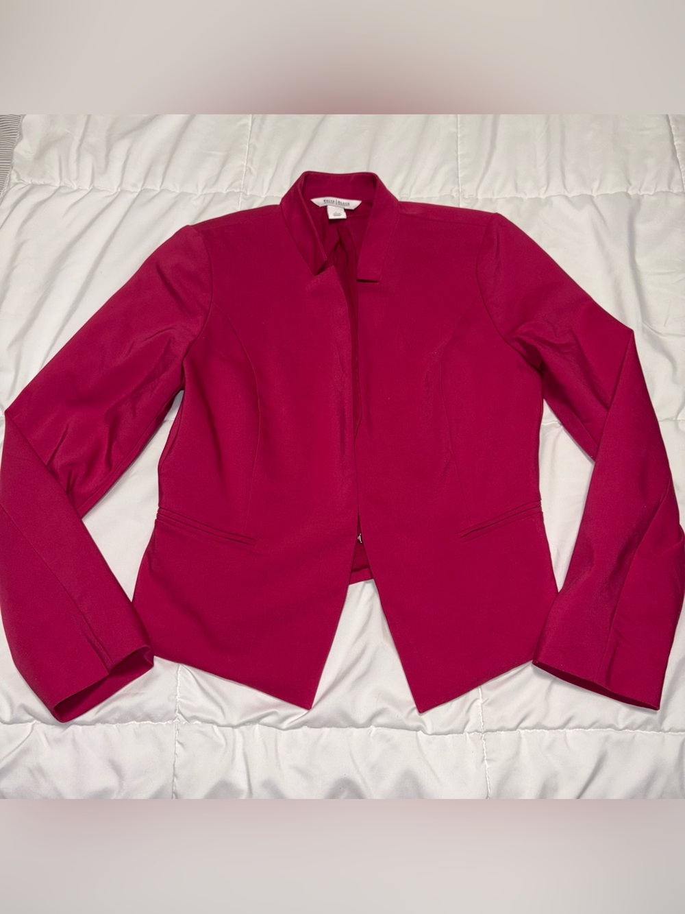 WHBM blazer pink single hook closure size 8